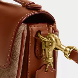 COACH Cassie Crossbody Bag 17 In Signature Canvas B4/Tan Caramel Hot