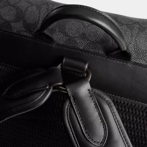 COACH Hitch Backpack In Signature Canvas Charcoal Best Sale