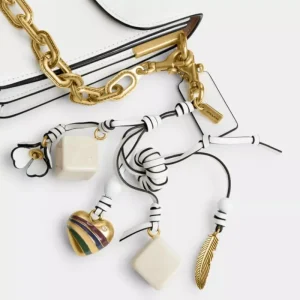 COACH Runway Chain Tabby Shoulder Bag B4/Bright White Hot